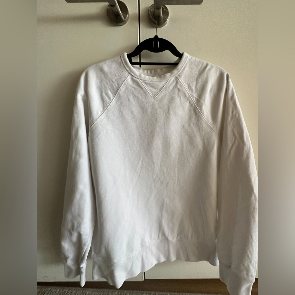 Everlane The French Terry Crew | Uniform | White | Size S